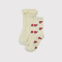 PETIT BATEAU [빠른배송] 여아 플라워 패턴 양말 2PACK