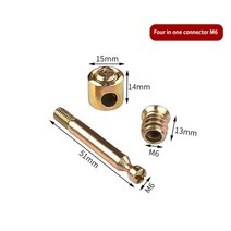 볼트 너트 m6 m8 가구 ​​하드웨어 3-in-14-in-1 연결 조각 침대 조립 휠, m6 4-in-1