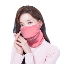 미소스 벨보아 넥워머 방한 골프마스크 자외선 차단 여성용, 핑크
