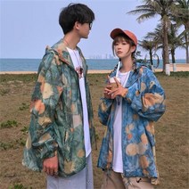 커플룩 오버핏 바람막이 점퍼 비치 자켓 트레이닝복