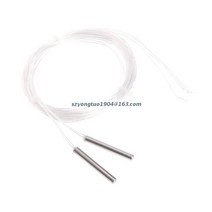 온도센서 P82D 4mm x 30mm 조정 가능한 로트 Pt1000 온도 센서 2 와이어 열전대, [01] White