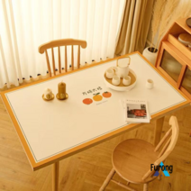 완전방수 가죽 식탁보 테이블보, 75*75*140cm, 감