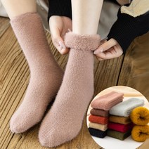 따뜻한 벨벳 기모 양말 털양말 스킨삭스 퍼양말 10컬러 수족 냉증 방한 양털 긴목 여성