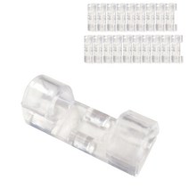 살림모아 부착형 케이블 전선 정리 투명 클립, 20개