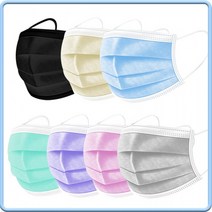 다양한컬러 초이스마스크 8가지 컬러덴탈마스크 MB필터 대형 당일발송 50매 한파우치, 핑크