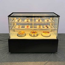카페쇼케이스 영업용 베이커리 샌드위치 3단 매장진열, 검은색 1800x660x1200mm