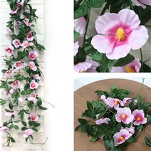 태양무역 조화 넝쿨 정원장식 인조꽃 인조 담쟁이 실내장식, 조화넝쿨-무궁화(보라꽃)