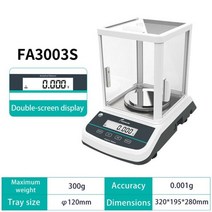 디지털 분석 저울 실험실 마이크로 밸런스 전자 정밀 200g 범위 0.001g 해상도, CHINA, 우리에게, FA3003S (300g 1mg)