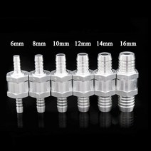 체크 밸브 역류방지 스윙 볼 1pcs 편도 6810121416mm 알루미늄 합금 연료 비 반환 편도 적합 기화기, 14mm