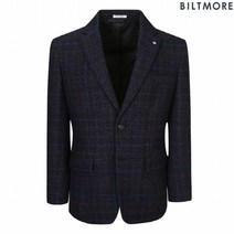 [빌트모아] 다크 블루 모 혼방 체크 자켓_BUCCJK202