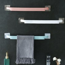 무타공 욕실 수건걸이 홀더 화장실 걸이 실내화 다용도 걸이, 분홍