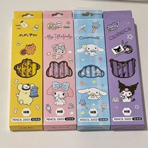 산리오 HB연필세트 학용품 신학기 준비물 필수품 (4종 1세트)