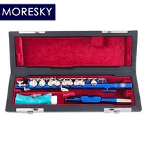 피콜로 moresky c 톤 플루트 c 키 하프 사이즈 백동 은도금 멀티컬러, mpc-611