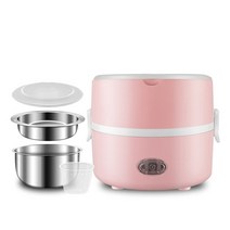 보온도시락 2 3 layer 220v electric lunch box steel 난방, 2레이어 핑크