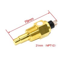 52mm 3 in 1 디지털 수온 게이지 오일 압력 전압계 알람 빨간색 백라이트 측정기 9-32V, 한개옵션1