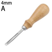 가죽공예 도구 실용적인 가죽 가장자리 베벨 러 사이즈 스카이빙 베벨링 칼 DIY 절단 수공예 나무 손잡이, 4mm+China