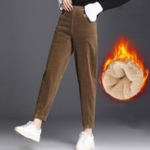 견면 벨벳 두꺼운 우연한 바지 여자의 코듀로이 온난 한 가을과 겨울 2022 높은 허리 하렘물