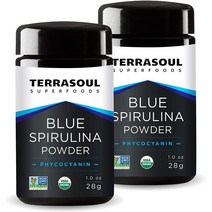 Terrasoul Superfoods Blue Spirulina 테라소울슈퍼푸드 블루 스피루리나 파우더 1oz 28g 2팩
