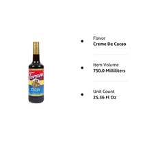 미국직구 토라니 - 크렘 카카오 시럽 - 750ml - 750ml, 수량, 상세참조