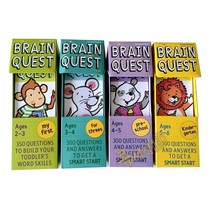 [콕서점] 브레인 퀘스트 4종 세트 영어 퀴즈카드 Brain Quest 음원제공, 브레인퀘스트 (4종 세트)