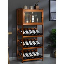 양주 진열장 바매니저 위스키 싱글몰트 수납 보관함 홈바, 브라운-3단