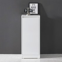 엣지퍼니처 메이 400 하이그로시 틈새 수납장 대형 주방, 화이트