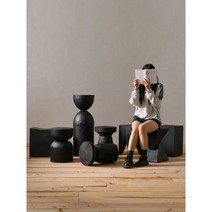 원형 스툴 의자 통나무 협탁 소형 그루터기 벤치 스툴, J형 30x30x45