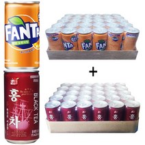 환타오렌지 190ml(30캔) + 참맑은 홍차 175ml(30캔), 60캔