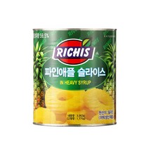 리치스 슬라이스 파인애플 통조림, 3kg, 3개