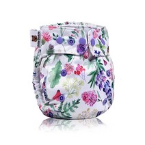 원 사이즈 야생 꽃 포켓 기저귀: 핸드메이드 재사용 가능한 출생 유아 남아 또는 여아 방수 천 기저귀 대나무 인서트 1개 아기 QUOKKA, Wild Flowers