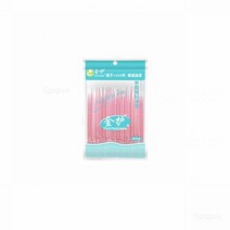 100 개 화이트 치실 치아 클리너 스틱 구강 위생 관리 치간 청소 이쑤시개 도구 7.5cm, 100 Pink Toothpick