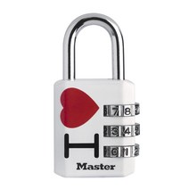 마스터락 번호 자물쇠1509D LOVE 수화물 가방