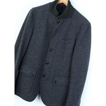(L)커스텀멜로우 정장 슈트 자켓 울 모 그레이 코트