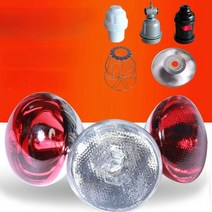 돼지 할로겐 전기온풍기 적외선 미니히터 단열 기구, 적외선 삼면 100W 5개