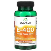 스완슨 E-400 혼합 토코페롤 400IU 268mg 소프트젤 100정