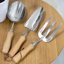 모종삽 호미 갈퀴 꽃삽 북삽 흙삽 잔디갈퀴 조경 분갈이 조개잡이도구 해루질삽 스텐 모종삽 5종, 2. 원목꽃삽