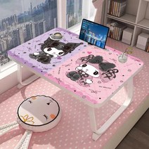 마이멜로디 쿠로미 접이식 미니 간이 책상 베드 침대 원룸 투룸 보조 테이블 1인용 13종, M