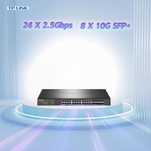바로찜 네트웍장비 TP-Link 32 포트 10GE 스위치 2.5G 이더넷 8 10000Mbps SFP 기가비트 파이버 앤트마이, 01 With EU PLUG