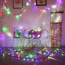 LED 투명선 5M 글램핑 조명 반짝이는 컬러 줄전구 실외용LED 가로수전등 XMAS, 본상품