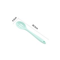 조리도구 키친툴 실리콘 우드 원목 스텐 세트1pcs 필터 스푼 내열성 비 스틱 요리 스트레이너 소쿠리 긴 핸들 내구성 내열성 도구, 연한 초록색