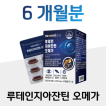 오메가 루테인 지아잔틴 누테인 오메가3 오메가쓰리 40대 직장인 회사원 엄마 아빠 부모님 혈액순환 혈행개선 건조한 눈촉촉 눈침침 눈건강 도움 홈쇼핑 영양제 성분 가격 효능 비교, 6통, 1050mg x 30캡슐 (하루 1캡슐)