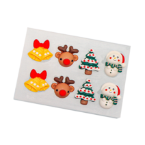 [드그라쎄] 겨울 크리스마스 데코 실리콘몰드 - 벨 루돌프 트리 눈사람 몰드 8구