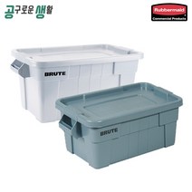 러버메이드 브루트 토트박스 53L/75L 화이트/그레이 사각 캠핑 원두 정리 수납함, 기안선구 쿠팡 53L_회색, 기안선구 쿠팡 본상품선택