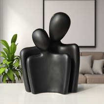 조각품 장식품 소품 모던아트 부부 궁합 신혼집 인테리어 선물 집들이 공예품 거실 57, 무광블랙