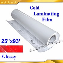 코팅 라미네이터 새로운 25 "X101(0.635x2M) 광택 투명 UV PV 콜드 라미네이팅 필름 라미네이터용, 한개옵션0