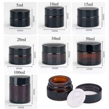 10pcs 5ml/10ml/15ml/20ml/30ml/50ml 유리 앰버 화장품 페이스 크림 병 립 밤 컨테이너 항아리 메이크업 튜브, 15ml
