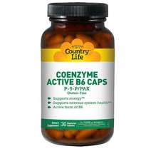 컨츄리 라이프 Country Life Coenzyme Active 글루텐 불포함 코엔자임 활성화 B6 P-5-PPAK 비건 30캡슐, 1개