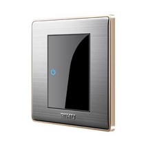 86 type1 2 3 4gang 1 2 웨이 가정용 스위치 eu fr 영국 소켓 벽 스위치 led 스테인레스 스틸 미러 리셋 스위치 8686mm, 1갱 중급