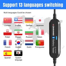 자동차 검사기 자동차 오토바이 배터리 테스터 B00 블루투스 50 6V 12V 24V 분석기 2000 CCA 충전 크랭킹, 01 BK200 Black