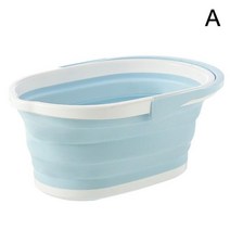 병풍 파티션 Folding Water Basin Supplies Bucket For Spa Bath Household Items Accessorie U1N9, 02 Blue